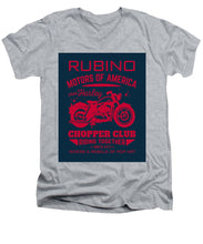 Rubino Motorcycle Club - Men's V-Neck T-Shirt Men's V-Neck T-Shirt Pixels Heather Small 