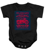 Rubino Motorcycle Club - Baby Onesie Baby Onesie Pixels Black Small 