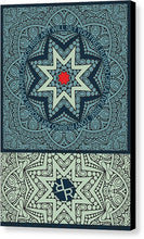 Rubino Outline Mandala - Canvas Print Canvas Print Pixels 6.625" x 10.000" Black Glossy