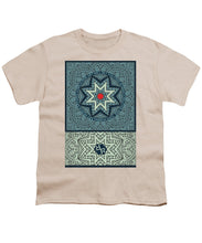 Rubino Outline Mandala - Youth T-Shirt Youth T-Shirt Pixels Cream Small 