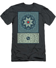 Rubino Outline Mandala - Men's T-Shirt (Athletic Fit) Men's T-Shirt (Athletic Fit) Pixels Charcoal Small 