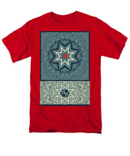 Rubino Outline Mandala - Men's T-Shirt  (Regular Fit) Men's T-Shirt (Regular Fit) Pixels Red Small 