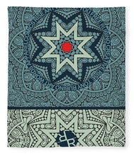 Rubino Outline Mandala - Blanket Blanket Pixels 50" x 60" Plush Fleece 