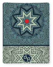 Rubino Outline Mandala - Blanket Blanket Pixels 60" x 80" Sherpa Fleece 