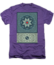 Rubino Outline Mandala - Men's Premium T-Shirt Men's Premium T-Shirt Pixels Deep Purple Heather Small 