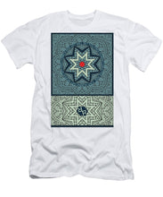 Rubino Outline Mandala - Men's T-Shirt (Athletic Fit) Men's T-Shirt (Athletic Fit) Pixels White Small 