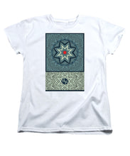 Rubino Outline Mandala - Women's T-Shirt (Standard Fit) Women's T-Shirt (Standard Fit) Pixels White Small 