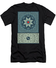 Rubino Outline Mandala - Men's T-Shirt (Athletic Fit) Men's T-Shirt (Athletic Fit) Pixels Black Small 