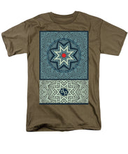 Rubino Outline Mandala - Men's T-Shirt  (Regular Fit) Men's T-Shirt (Regular Fit) Pixels Safari Green Small 