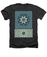 Rubino Outline Mandala - Heathers T-Shirt Heathers T-Shirt Pixels Charcoal Small 
