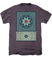 Rubino Outline Mandala - Men's Premium T-Shirt Men's Premium T-Shirt Pixels Moth Heather Small 