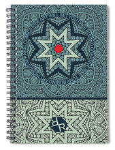 Rubino Outline Mandala - Spiral Notebook Spiral Notebook Pixels 6" x 8"  