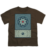 Rubino Outline Mandala - Youth T-Shirt Youth T-Shirt Pixels Coffee Small 