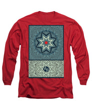 Rubino Outline Mandala - Long Sleeve T-Shirt Long Sleeve T-Shirt Pixels Red Small 