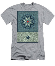 Rubino Outline Mandala - Men's T-Shirt (Athletic Fit) Men's T-Shirt (Athletic Fit) Pixels Heather Small 