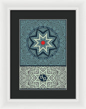 Rubino Outline Mandala - Framed Print Framed Print Pixels 9.375" x 14.000" White Black