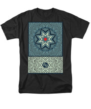 Rubino Outline Mandala - Men's T-Shirt  (Regular Fit) Men's T-Shirt (Regular Fit) Pixels Black Small 
