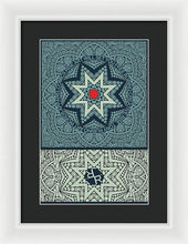 Rubino Outline Mandala - Framed Print Framed Print Pixels 10.625" x 16.000" White Black