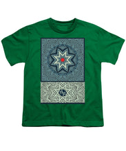 Rubino Outline Mandala - Youth T-Shirt Youth T-Shirt Pixels Kelly Green Small 