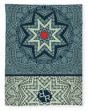 Rubino Outline Mandala - Blanket Blanket Pixels 60" x 80" Plush Fleece 