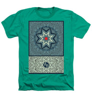 Rubino Outline Mandala - Heathers T-Shirt Heathers T-Shirt Pixels Kelly Green Small 