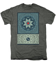 Rubino Outline Mandala - Men's Premium T-Shirt Men's Premium T-Shirt Pixels Platinum Heather Small 