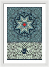 Rubino Outline Mandala - Framed Print Framed Print Pixels 20.000" x 30.000" White White