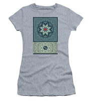 Rubino Outline Mandala - Women's T-Shirt (Athletic Fit) Women's T-Shirt (Athletic Fit) Pixels Heather Small 