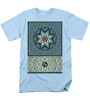 Rubino Outline Mandala - Men's T-Shirt  (Regular Fit) Men's T-Shirt (Regular Fit) Pixels Light Blue Small 