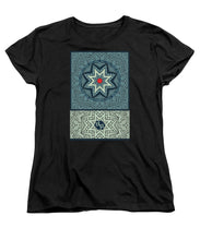Rubino Outline Mandala - Women's T-Shirt (Standard Fit) Women's T-Shirt (Standard Fit) Pixels Black Small 