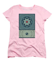 Rubino Outline Mandala - Women's T-Shirt (Standard Fit) Women's T-Shirt (Standard Fit) Pixels Pink Small 