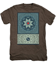 Rubino Outline Mandala - Men's Premium T-Shirt Men's Premium T-Shirt Pixels Mocha Heather Small 