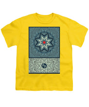 Rubino Outline Mandala - Youth T-Shirt Youth T-Shirt Pixels Yellow Small 