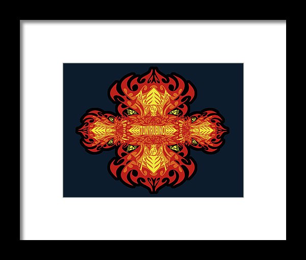 Rubino Propaganda On Fire - Framed Print