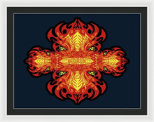 Rubino Propaganda On Fire - Framed Print