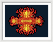 Rubino Propaganda On Fire - Framed Print