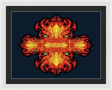 Rubino Propaganda On Fire - Framed Print