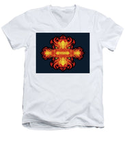 Rubino Propaganda On Fire - Men's V-Neck T-Shirt