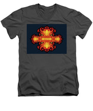 Rubino Propaganda On Fire - Men's V-Neck T-Shirt
