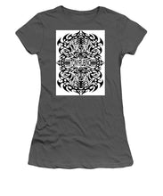 Rubino Propaganda Tattoo - Women's T-Shirt (Athletic Fit) Women's T-Shirt (Athletic Fit) Pixels Charcoal Small 
