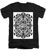 Rubino Propaganda Tattoo - Men's V-Neck T-Shirt Men's V-Neck T-Shirt Pixels Black Small 