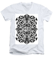 Rubino Propaganda Tattoo - Men's V-Neck T-Shirt Men's V-Neck T-Shirt Pixels White Small 