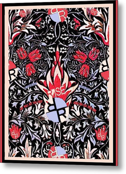 Rubino Purple Floral - Metal Print Metal Print Pixels 6.625