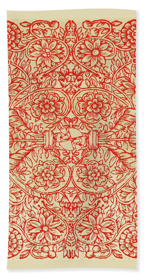 Rubino Red Floral - Bath Towel
