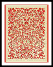 Rubino Red Floral - Framed Print