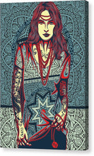 Rubino Red Lady - Canvas Print Canvas Print Pixels 6.625" x 10.000" Mirrored Glossy