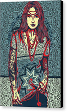 Rubino Red Lady - Canvas Print Canvas Print Pixels 6.625" x 10.000" Black Glossy