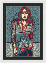 Rubino Red Lady - Framed Print Framed Print Pixels 20.000" x 30.000" White Black