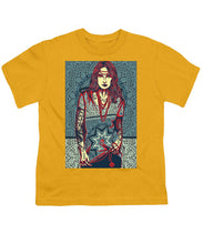 Rubino Red Lady - Youth T-Shirt Youth T-Shirt Pixels Gold Small 