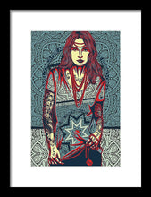 Rubino Red Lady - Framed Print Framed Print Pixels 8.000" x 12.000" Black White